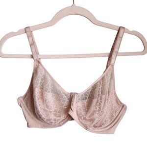 Chantelle Bra 34DD 34E Nude Beige Norah Chic Underwire Back Close